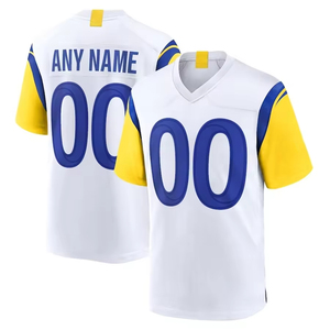 Maillot de football cousu Los Angeles Donald en promotion # 99 Kupp # 10 Nacua # 17 uniformes de sport personnalisés bleu et blanc - Product Image 5