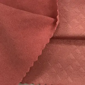 Excellent Textile Raw Materials Embossed Polyester Spandex Stretch Jersey Fabric For Export