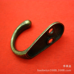 Chengyu Large C114 Crochet à double trou incliné épaissi, alliage rétro simple, style européen, et chapeau, <span class=keywords><strong>Wal</strong></span> - Product Image 3