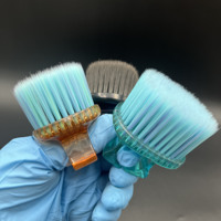 Nouvelle Brosse à Poussière pour Ongles, Outil de Nettoyage, Manche Orange, Poils Bleus, Portable, Haute Qualité, Fournisseur de Produits de Beauté pour Ongles Personnalisés