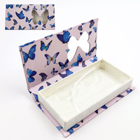 Boîte d'emballage de cils en forme de papillon 3D, accessoires de vision naturels, emballage de cils en papier, boîtes cadeaux