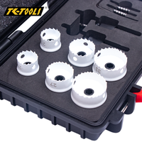 Ensemble de 11 scies cloches bimétalliques M42 avec boîte à outils en plastique rigide pour percer le métal, le bois et le PVC 21/27/33 mm