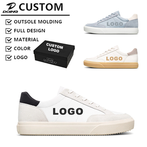 Quanzhou làm biểu tượng tùy chỉnh Trắng trống Retro thiết kế da người đàn ông giản dị Sneaker đi bộ phong cách phẳng Skateboard Giày nhà máy - Product Image 1