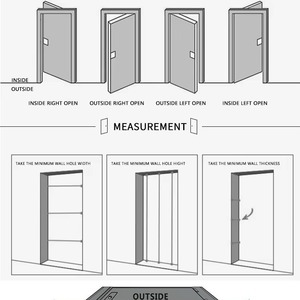 Porte d'entrée Sofia SFT-004, anti-effraction, manuelle, à battants, complète, pour usage résidentiel et commercial - Product Image 4