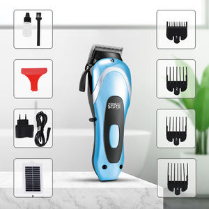 WINNING STAR-Afeitadora inalámbrica solar para hombre, máquina cortadora <span class=keywords><strong>de</strong></span> peluquero con temporizador recargable, cortadora <span class=keywords><strong>de</strong></span> barba, recortadora <span class=keywords><strong>de</strong></span> <span class=keywords><strong>pelo</strong></span> - Product Image 5