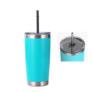 20 oz Portable Car Cup - Vacuum Stainless Steel <b>Insulated</b> Drinking Straw <b>Mug</b> - Product Image 3