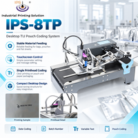 Machine de codage à jet d'encre IPS-8TP Tij 2.5, imprimante en ligne à 2 têtes, imprimante thermique à jet d'encre automatique pour ligne de production avec alimentateur de pages