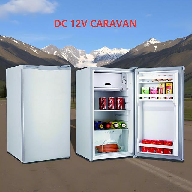 Mini Size Fast Cooling 90L 12V 24V Single Door   Refrigerator Portable Camping  Truck RV  Caravan Freezer  Fridge