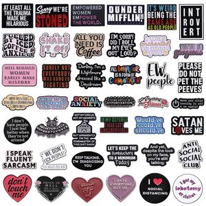 31 Estilos de Pins de Esmalte con Frases Divertidas, Personalizados, Positivos, de Ánimo, con Forma de Animal, Broches de Metal 3D Unisex, Insignias de Solapa, Joyería - Product Image 1