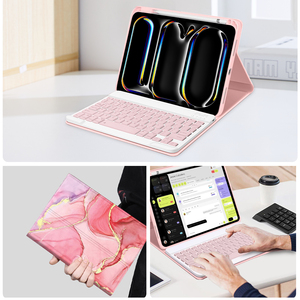 Étui de tablette sur mesure avec clavier sans fil pour iPad Pro 11 2025 2024 M5 M4, étui folio magnétique en cuir PU pour commande en gros - Product Image 6