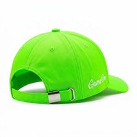 Casquette de baseball 5 panneaux perforée vert lime fluo respirante imperméable brodée unisexe pour le sport et la course