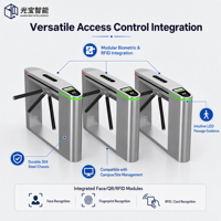 Tourniquet trépied biométrique intelligent avec indicateur LED intégré et fonction anti-évasion pour la gestion des billets de sites touristiques et de parcs