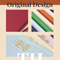 Carnet en cuir PU tressé tendance 5,8x8,3, agenda souple non daté, planificateur quotidien et hebdomadaire, journal flexible personnalisable
