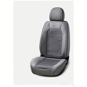 Coussin de siège de voiture 5 pièces en cuir de soie glacée PIGA de luxe, durable, imperméable, avec logo personnalisé, protection toutes saisons pour sièges avant - Product Image 1