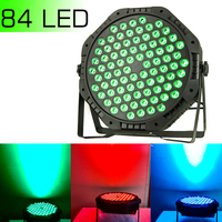 Nouvelle lampe LED PAR 84W 84 LED, éclairage de fête, stroboscope plat, contrôleur DMX512, sonore, couleurs RGB 3-en-1, pour KTV, DJ, discothèque, mariage, Noël