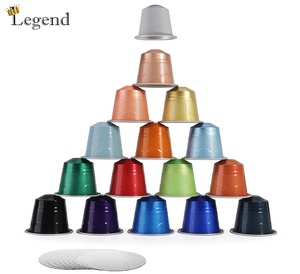 <span class=keywords><strong>Capsules</strong></span> de café jetables en <span class=keywords><strong>aluminium</strong></span> personnalisées, forme expresso, avec couvercles thermoscellables - Product Image 3
