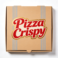 SP4484 Scatola per Pizza da Asporto in Cartone Ondulato Marrone di Grado Alimentare 10/12/14 Pollici con Logo Personalizzato e Laminazione Opaca
