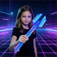 Épée laser lumineuse pour enfants, silencieuse et cool, pour garçons, cadeaux de vacances, jouets couteau LED, activités promotionnelles, jeu Minecraft