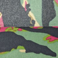 Tissu en nylon 500D imprimé camouflage rayé Miami Tiger, enduit PU, imperméable et résistant à l'usure pour sacs d'extérieur et projets de camping