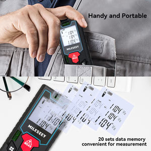 Outil de mesure Mileseey S2H 60M, mesure numérique de la surface et du volume, télémètre laser portable - Product Image 2