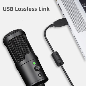 Micrófono USB de escritorio portátil, condensador con cancelación de ruido para ordenador, <span class=keywords><strong>estudio</strong></span> de grabación para juegos, Pc con soporte de micrófono - Product Image 2