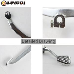 LING QI Levier de changement de vitesse pour <span class=keywords><strong>moto</strong></span> Levier de pédale de frein arrière pour Dirt Pit Monkey Bike ATV <span class=keywords><strong>Quad</strong></span> - Product Image 5
