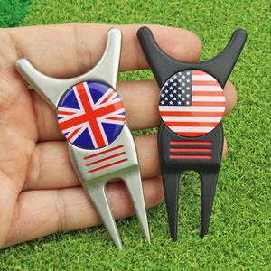 Fourche de golf personnalisée en gros Aimant pour club de golf Ouvreur de marque de pas Fourche Cadeaux promotionnels Outil de réparation de divot de golf avec marqueur de balle - Product Image 3