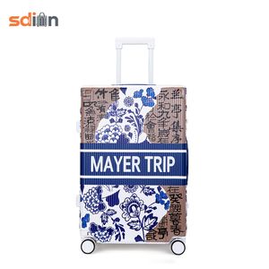 Série de bagages MAYERTRIP d'inspiration porcelaine, élégance classique, style <span class=keywords><strong>original</strong></span> peint à la main, cadre en aluminium personnalisé, roulettes pivotantes - Product Image 1