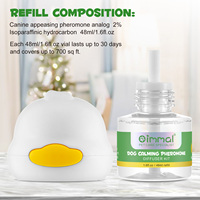 Diffuseur de phéromones apaisant pour chien Oimmal, réduit l'anxiété et le stress des animaux de compagnie, diffuseur anti-anxiété pour chien