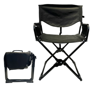 Silla de <span class=keywords><strong>Director</strong></span> Plegable Moderna con Marco de Acero Ligero y Cómodo para Uso en Exteriores, Picnic y Playa - Product Image 3