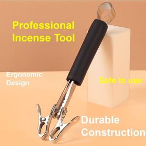 Pinza para Incienso Ergonómica Clásica de Doble Cabeza de Acero Inoxidable, Flexible, Ecológica, Ligera, Ahorra Esfuerzo y Segura - Product Image 5