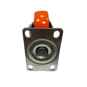 3/4/5/<span class=keywords><strong>6</strong></span> Zoll industrielle mittelschwere 75mm Rolle PVC Orange drehbare Hochleistungs-Nachlauf räder - Product Image 3