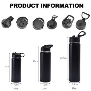Custom Logo Stainless Steel Sports Bottle Wholesale Large Capacity Wide Mouth Insulated Portable Outdoor Water Cup - Product Image 4