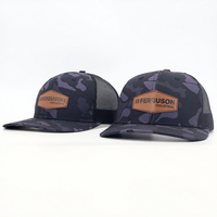Casquettes de baseball en cuir avec broderie personnalisée, casquettes de camionneur vierges avec logo brodé personnalisé, casquette Richardson