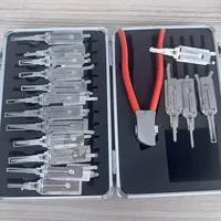 Outils de serrurier LISHI originaux, 16 pièces, 2 en 1, outils de décodage de clés de voiture, avec valise