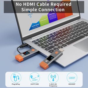 Transmisor y Receptor Inalámbrico Qi-Syncable, Extensor de 328 pies/100 m, 4K/1080P, Plug&Play, 2.4G/5.8G, Video/Audio, PC/Proyector/<span class=keywords><strong>TV</strong></span> Box - Product Image 2