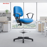 Chaises de bureau ergonomiques de qualité supérieure Foshan, pivotantes, dossier moyen, en tissu, sans roulettes, pour le personnel