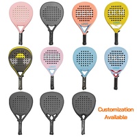 Raquette de padel en fibre de carbone 18K avec noyau en mousse EVA, logo personnalisé, compatible pickleball, design durable