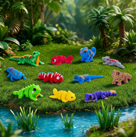 3D-Gedruckte Eidechsen-Sammlerfigur mit Beweglichen Gelenken, Mini-Reptilienfigur für Ausstellungsregal, Schreibtisch, Lernspielzeug, Partydekoration
