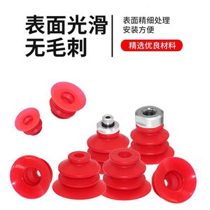 Ventosa de silicona roja VBU35 VBU45 VBU55 con fuelle de múltiples etapas y succión fuerte para uso industrial y mecánico manual - Product Image 4