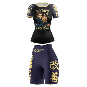 OEM/ODM Ensembles de compression pour femmes à manches longues BJJ MMA Anti-UV UPF50 T-shirt à séchage rapide Leggings Collants Shorts Rashguards Combinaisons de sport - Product Image 4