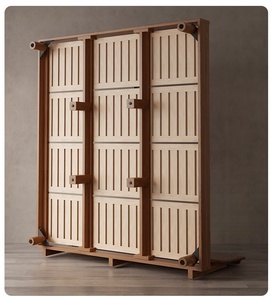 Lit d'hôtel Deep Wood Serenity |   Bois chaud + éclairage d'ambiance créant une zone de sommeil relaxante dans la chambre d'hôtes. - Product Image 4