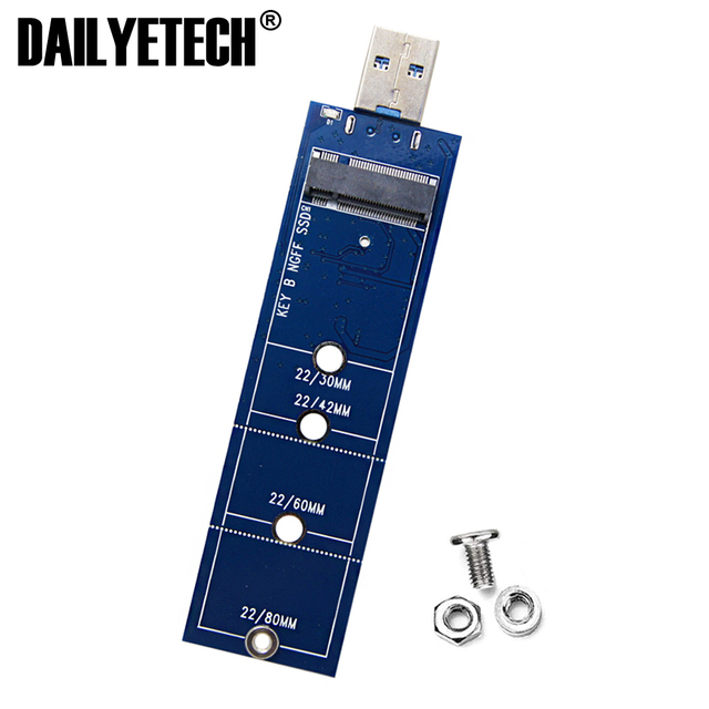 SSD M2 to USB Adapter M.2 to USB Adapter B Key M.2 SATA Protocol SSD Adapter NGFF to USB 3.0 SSD Card for 2230 2242 2260 2280 M2