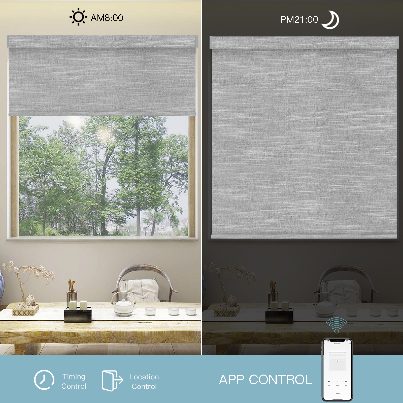 Zigbee Alexa Automated Custom Electric Automatic Smart Remote Control Curtain Blackout Motorized Roller Shades Blinds For Window · image 4