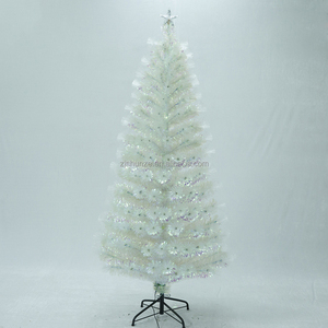 Bán buôn 4ft 5ft 6ft 7ft pre-lit Trắng Nhân Tạo sợi quang Cây giáng sinh với ngôi sao hàng đầu - Product Image 1