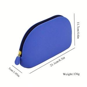Custom Candy Color Beauty Cosmetic Silicone Bag Cosmetics Zipper Shell-shaped <b>Make</b> <b>up</b> <b>Pouch</b> Bag - Product Image 4