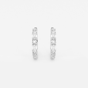 ต่างหูห่วงเพชรเม็ดใหญ่ 1 1/3 กะรัต แบบผสมเพชรเลี้ยงในห้องปฏิบัติการ ระยิบระยับสวยงาม หรูหรา คุณภาพเยี่ยม เหมาะสำหรับผู้หญิงในงานแต่งงาน - Product Image 3