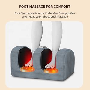 Matras pijat seluruh tubuh elektrik, bantal leher dapat digerakkan & 4 bantalan pemanas motor bergetar nyaman - Product Image 6