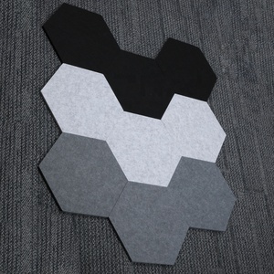 แผ่นอะคูสติกแผ่นอะคูสติกทรงหกเหลี่ยมแผ่น3D ผนังกันเสียงทำจากโฟมโพลีเอสเตอร์สำหรับใช้ในโรงภาพยนตร์ - Product Image 6