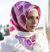 Модный дизайн, печатная мягкая атласная модель Hijab